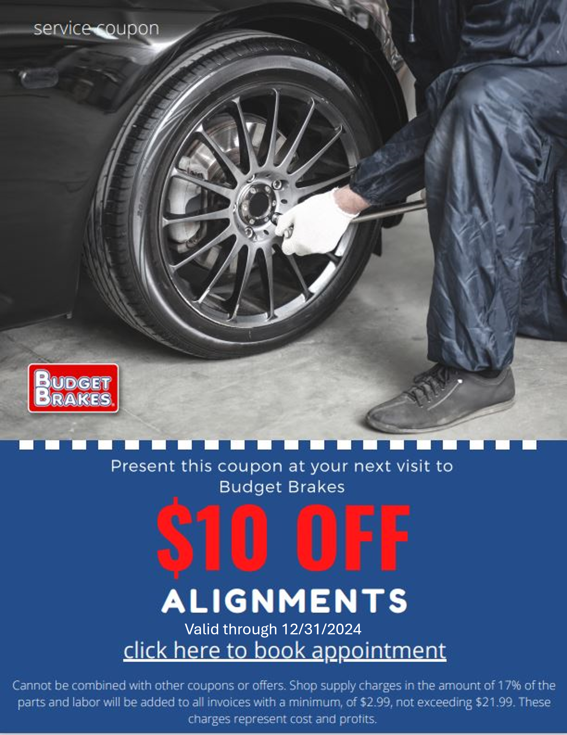 Budget Brakes $10 OFF Alignments